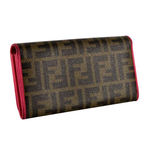 fendi zucca print wallet|fendi wallet vintage.